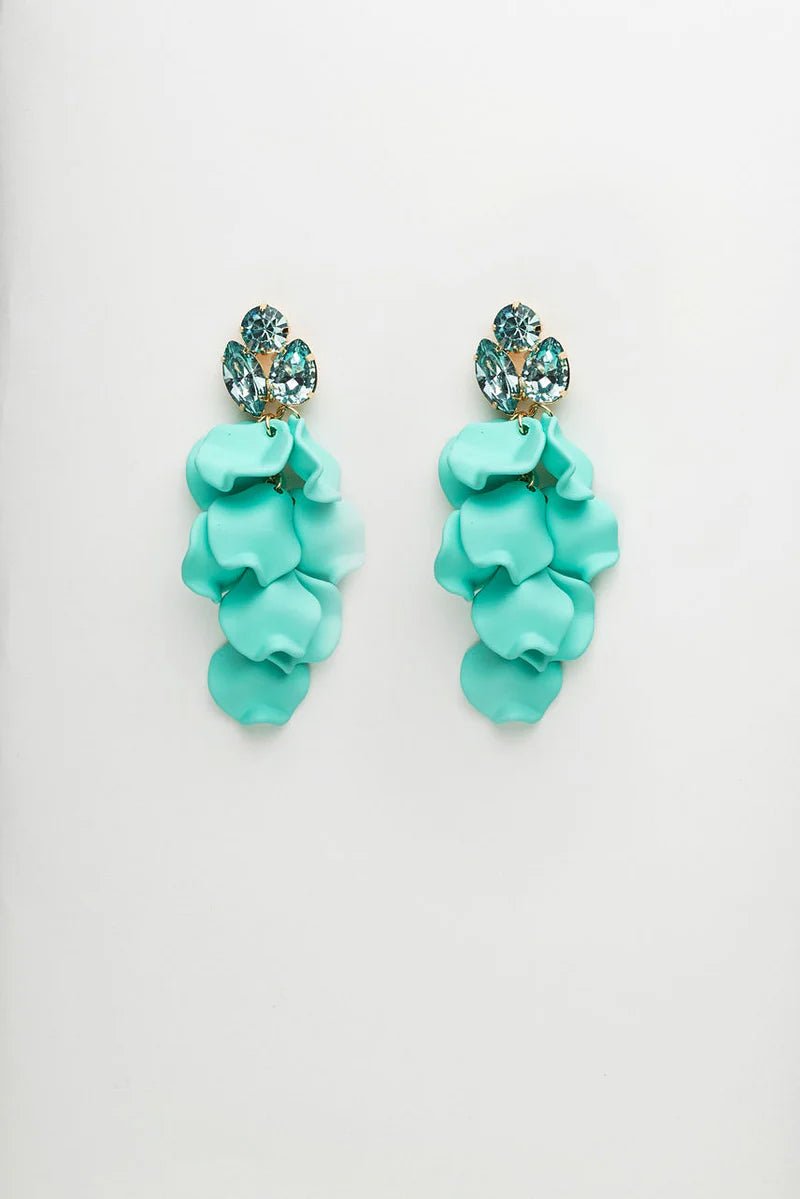 Bow 19 korvakorut, LEAF STONE EARRINGS Vihreä