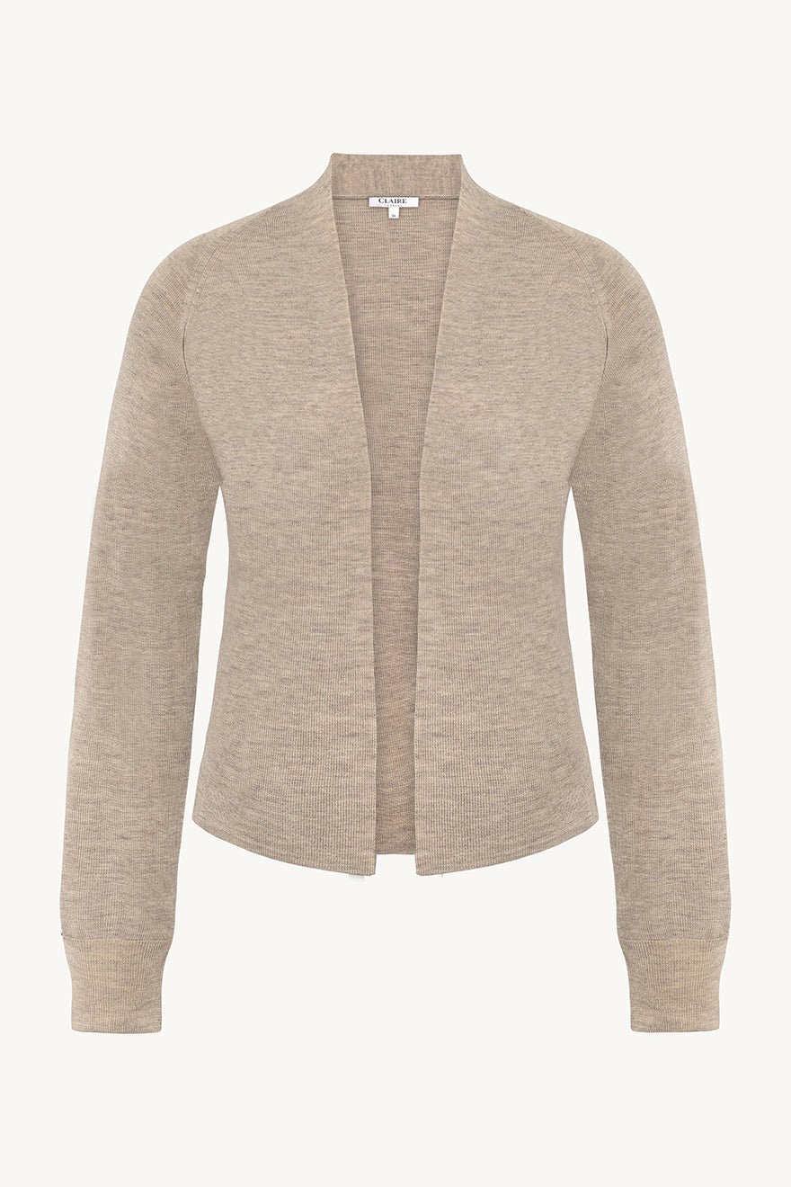 Claire Naisten Neuletakki, CELINE CARDIGAN 100% EASY CARE MERINO Hiekka