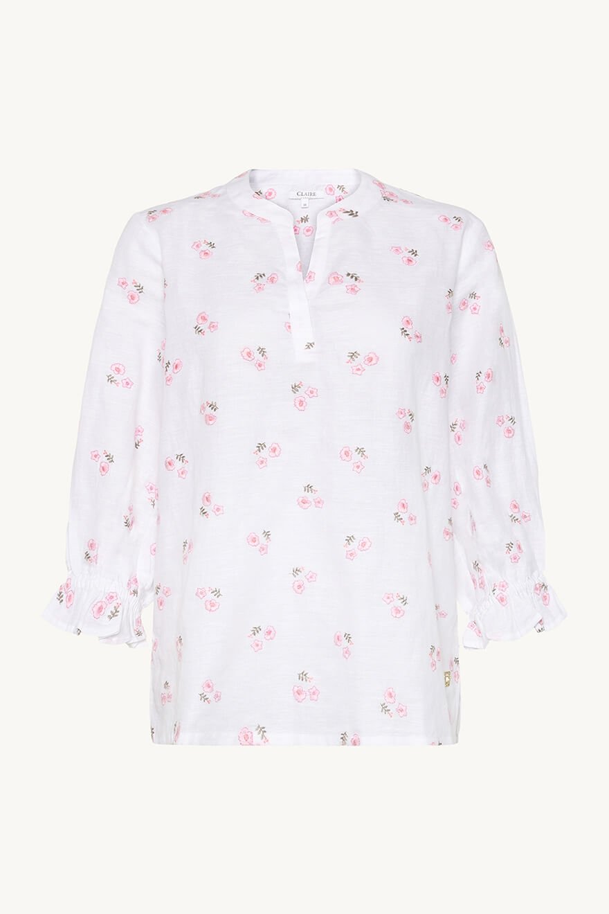 Claire naisten pusero, RIKKELIZA BLOUSE Vaaleanpunainen Kuosi