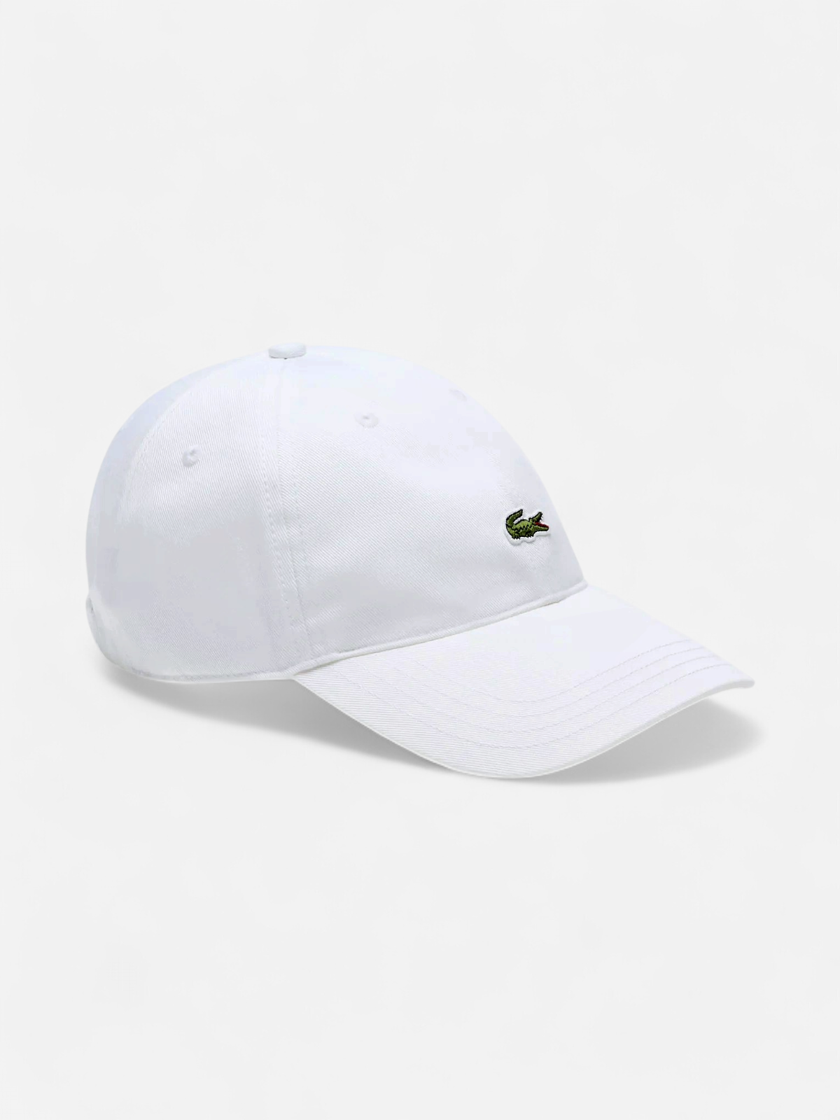 Lacoste miesten lippis Cotton Twill Cap With Croc, valkoinen