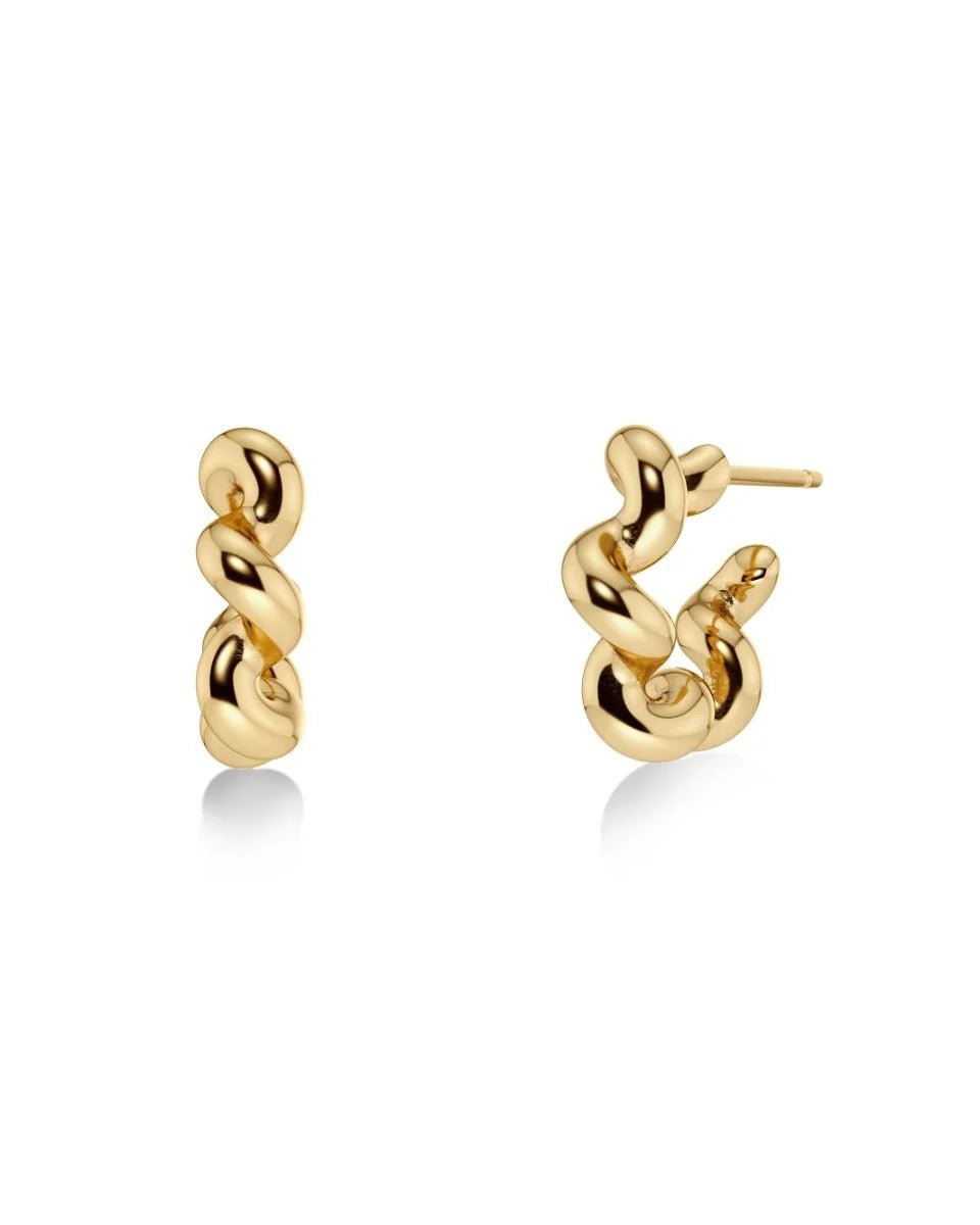Edblad korvakorut Spiral Hoops S, Gold Pleated