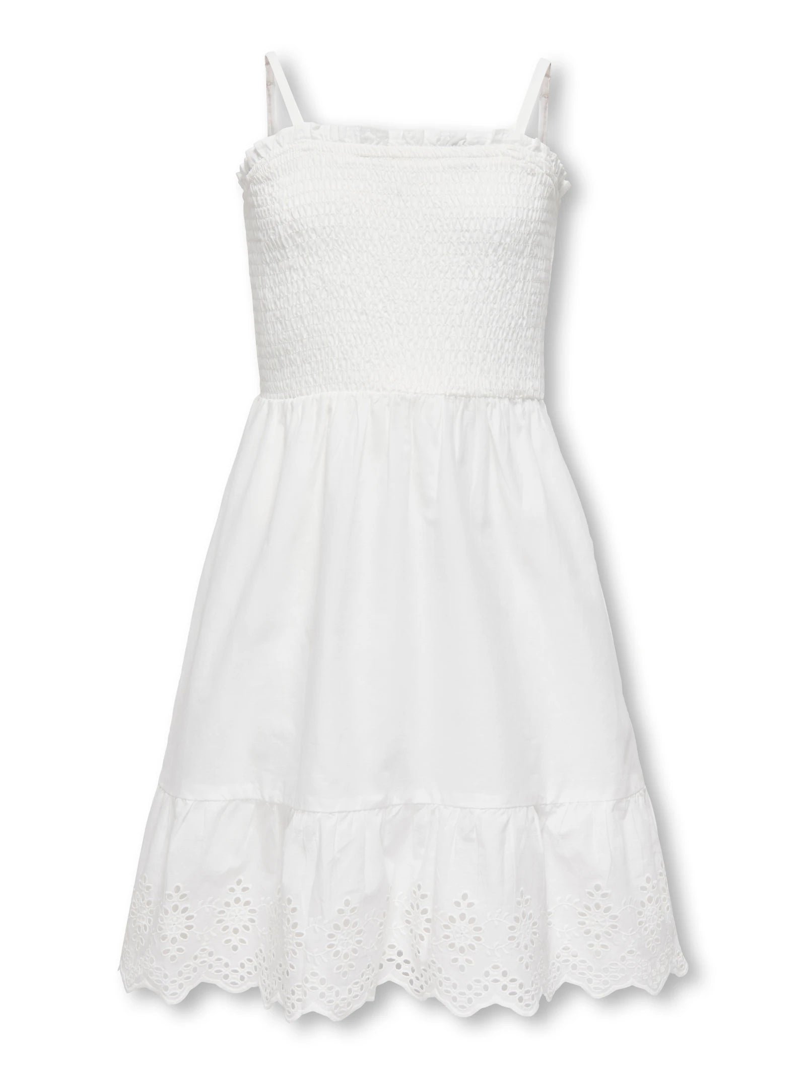 Kids Only lasten mekko, KOGLOU LIFE EMB SMOCK DRESS Valkoinen