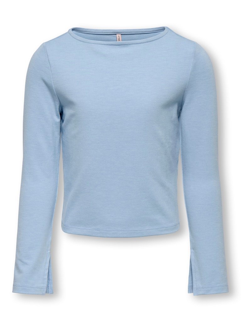 Kids Only lasten paita, KOGFELINA L/S BOATNECK SLIT TOP Vaaleansininen