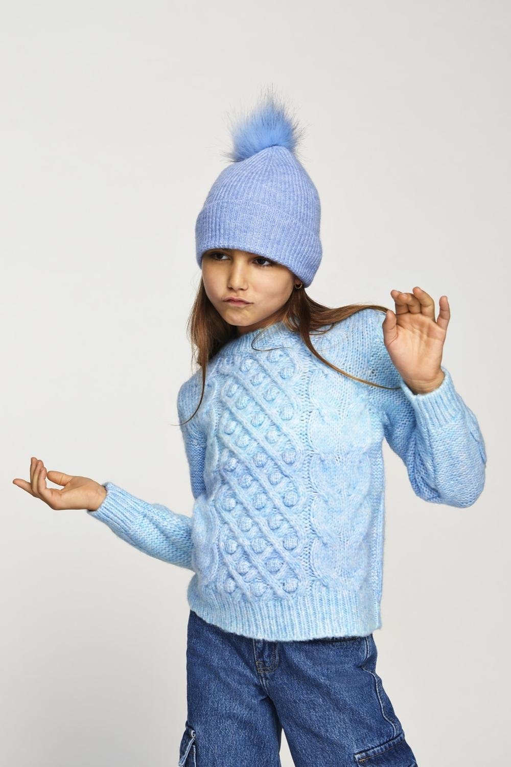 Kids Only Lasten Pipo, POMPOM BEANIE Vaaleansininen