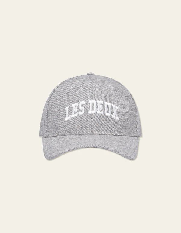 Les Deux miesten lippis, Les Deux Wool Baseball Cap Vaaleanharmaa Melee