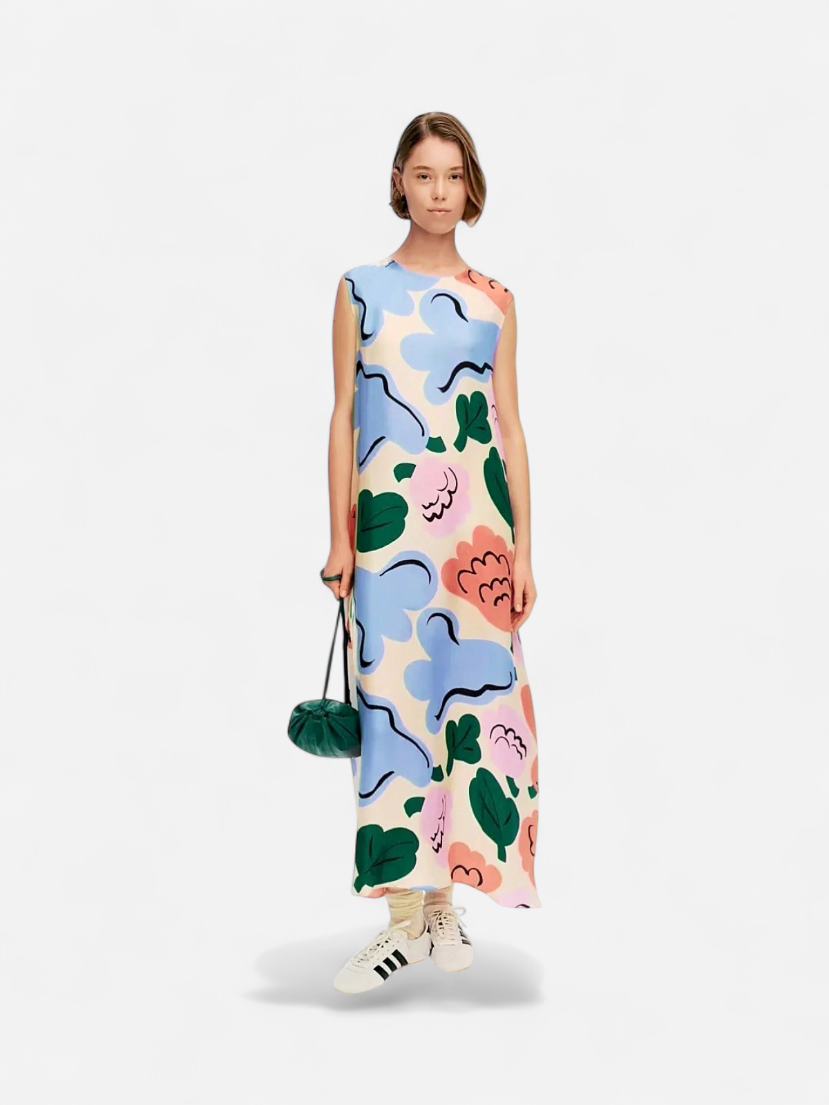 Marimekko naisten midimekko Migot Kukasta Kukkaan, monivärinen kuosi