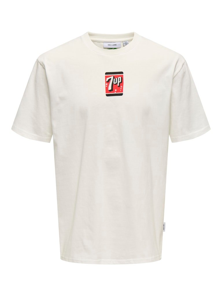 Only and Sons miesten t-paita, 7UP RLX SS TEE Valkoinen