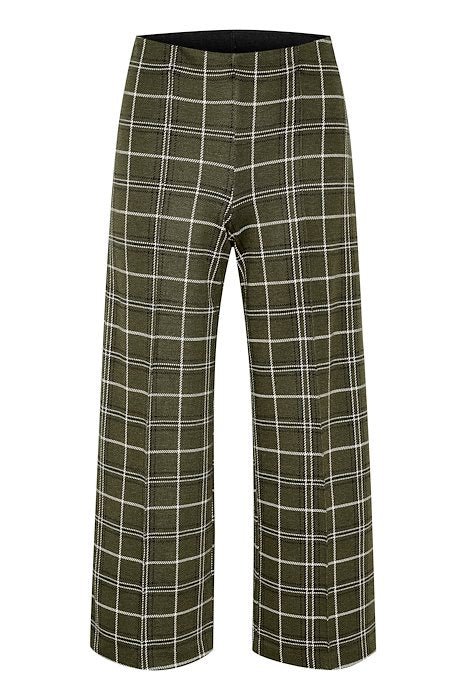 Part Two housut, ILISAN PANT Vihreä Ruutu