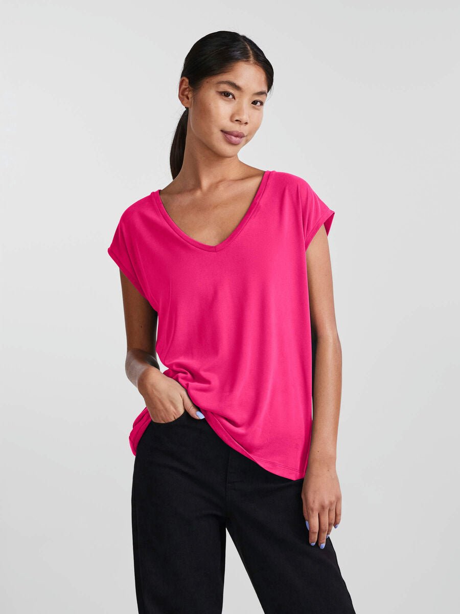 Pieces, Naisten T-paita, Pckamala Tee Noos Bc Pinkki
