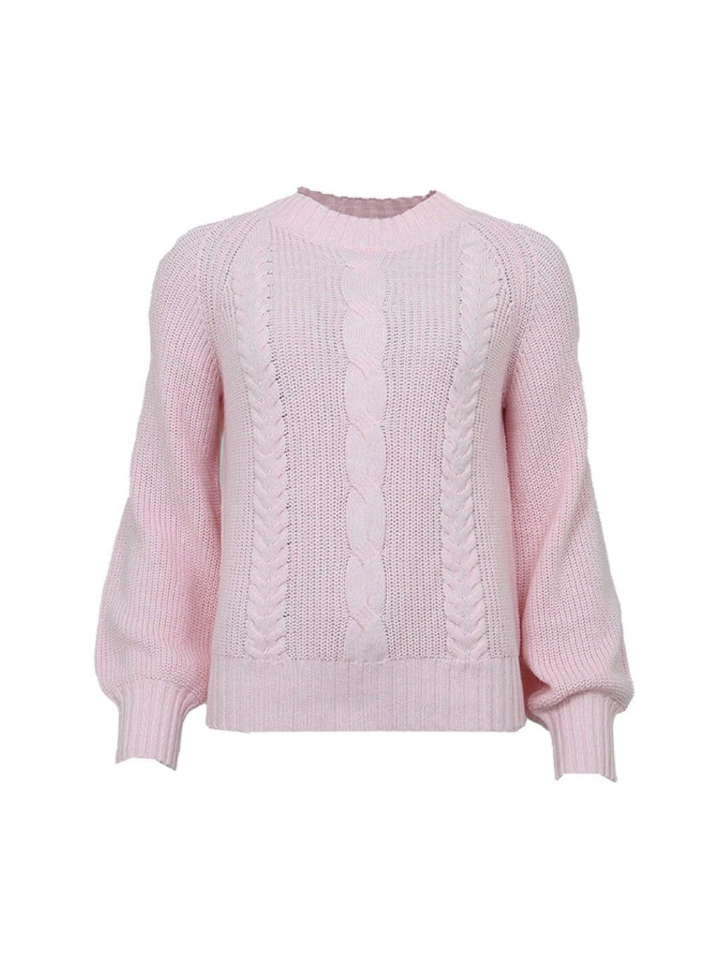 S.T.I naisten neulepusero, BETTE KNIT 60CM Vaaleanpunainen