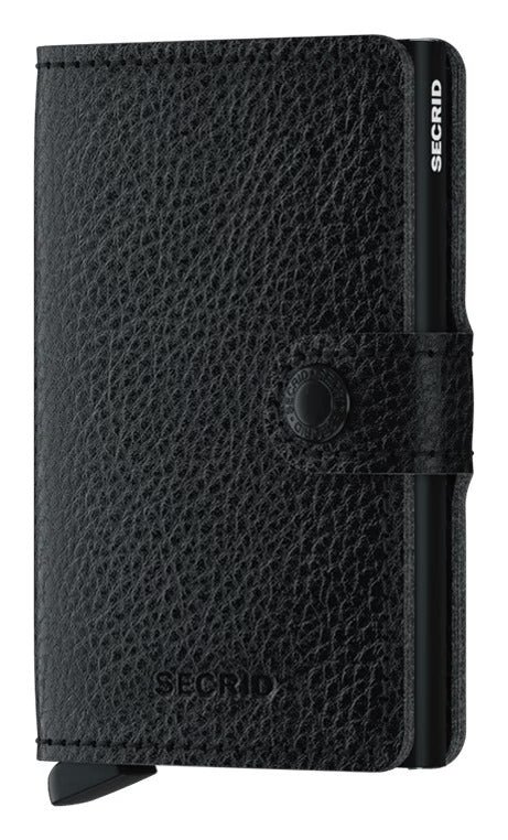 SECRID korttikotelo, MINIWALLET VEGETABLE TANNED BLACK BLACK Musta