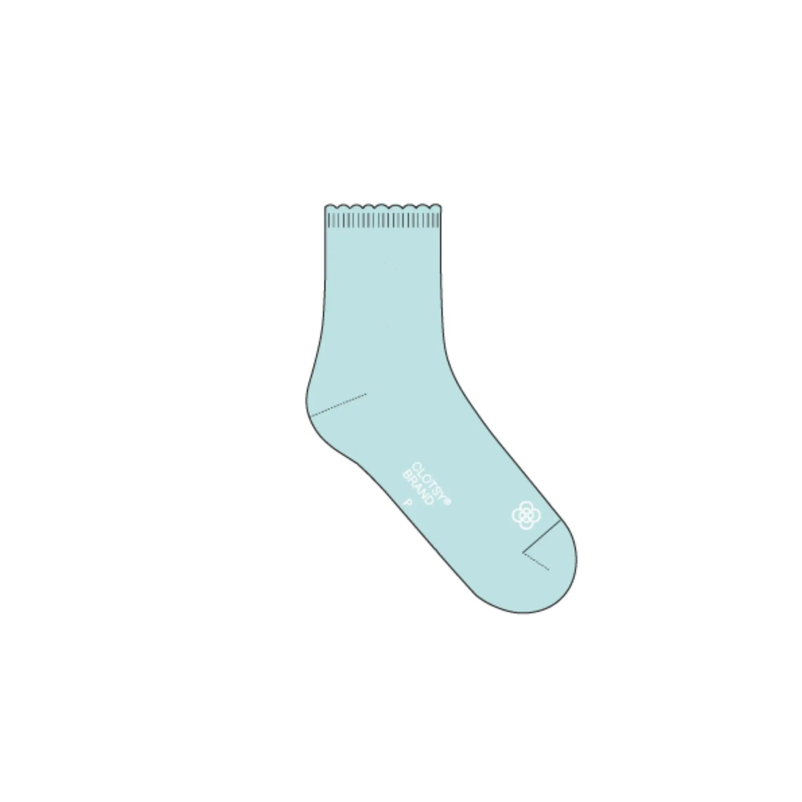 Sock Wavy Cyan