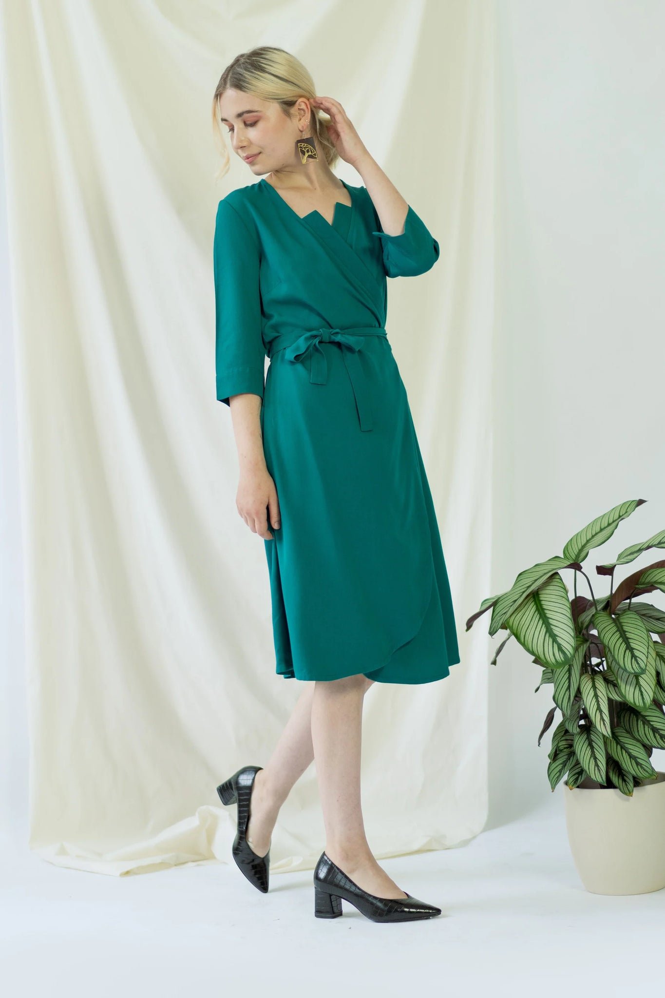 Marlene Classy Wrap Dress Green