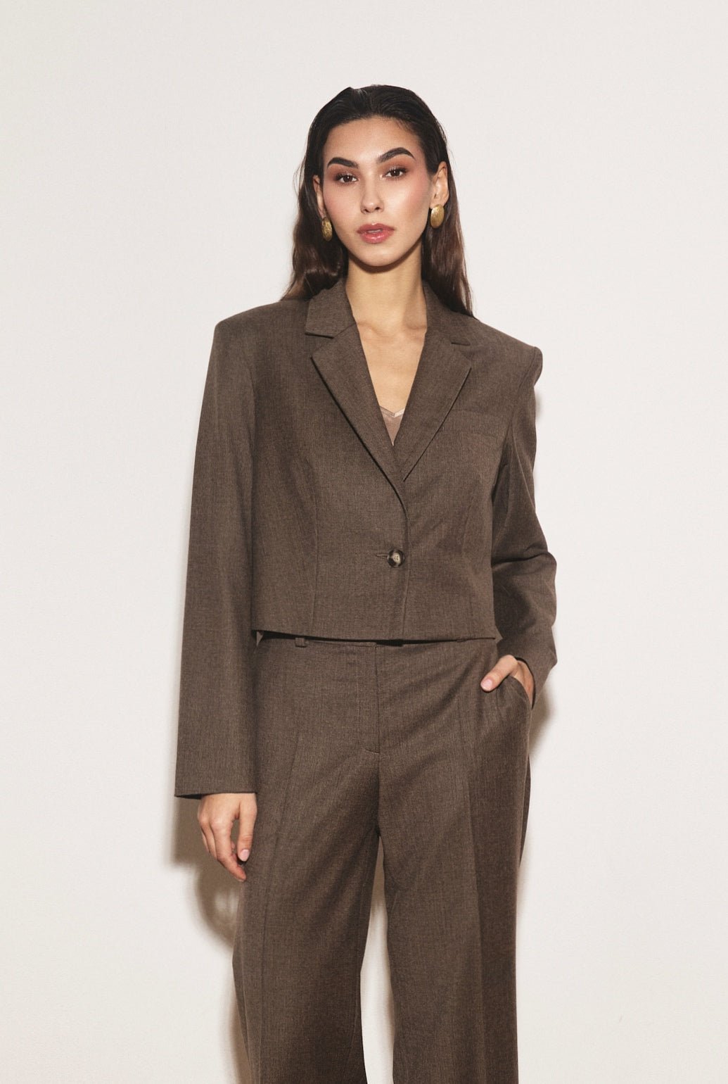 Soléne Box Jacket Brown