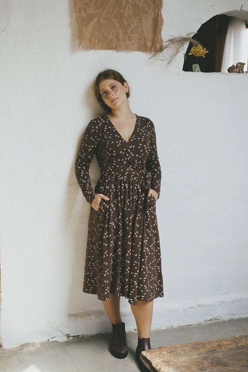 Saray Crossover Dress Brown
