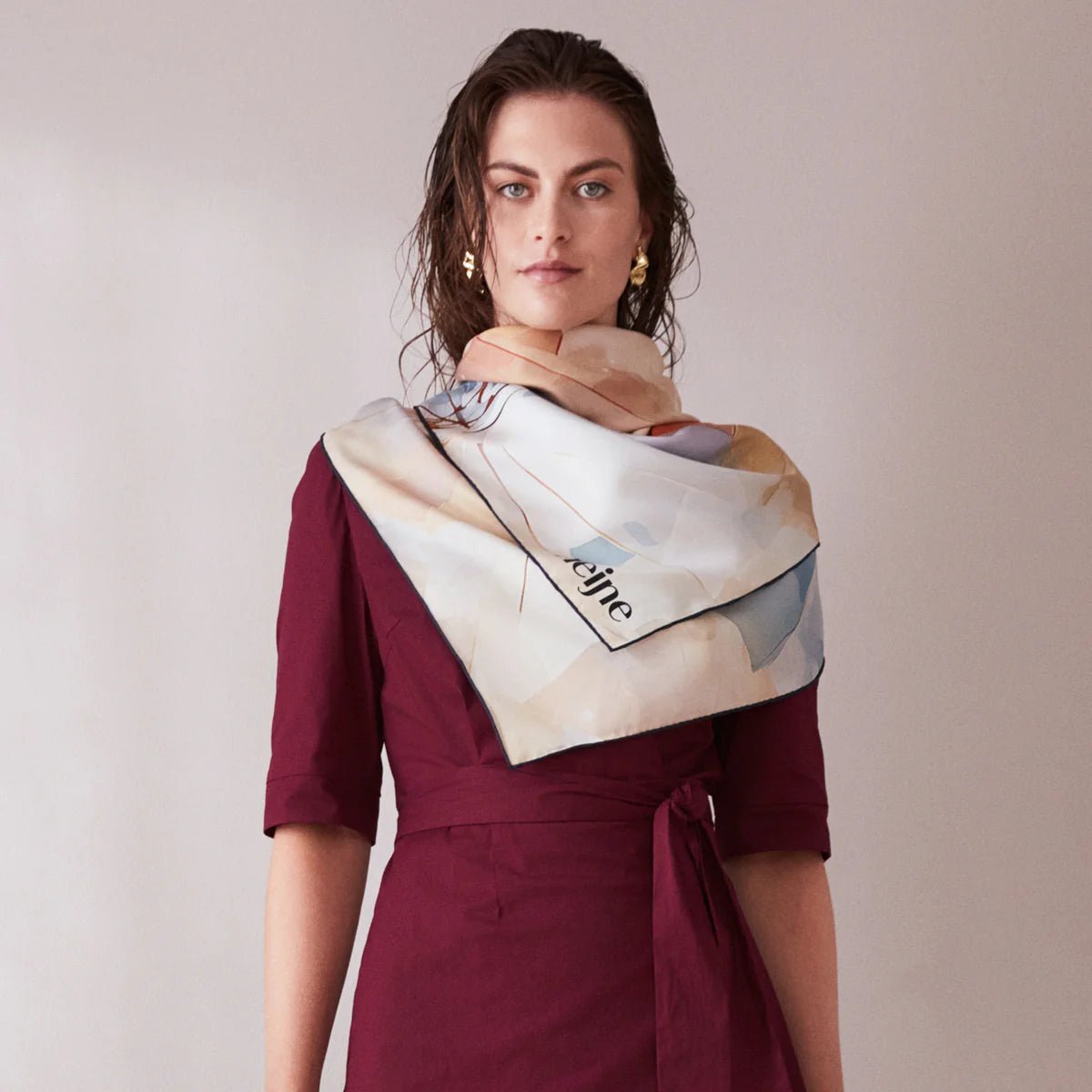 Umbrellas Scarf Multicolor