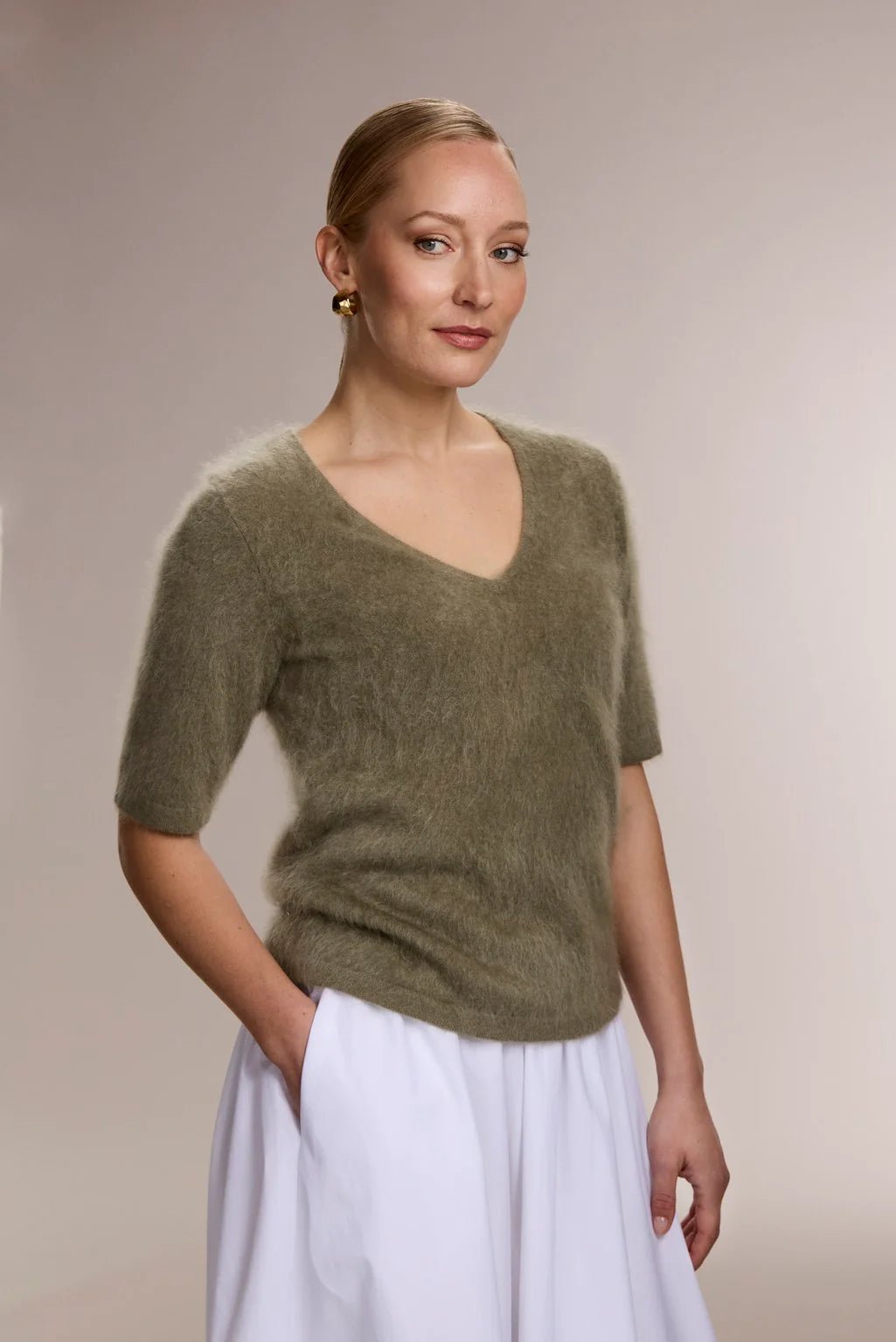 Karle Sweater Light Olive Green