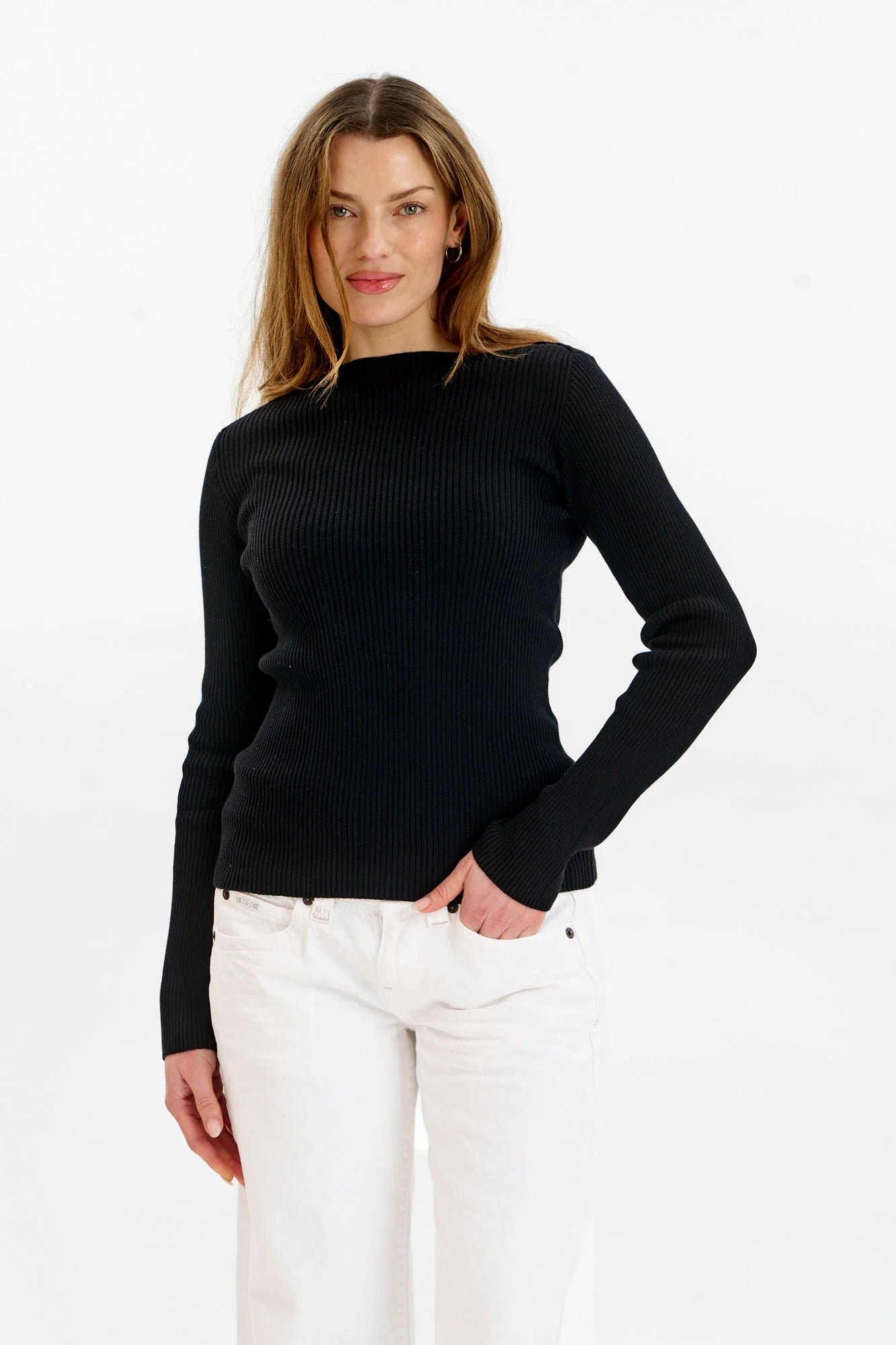Wasabi Rib Top Black