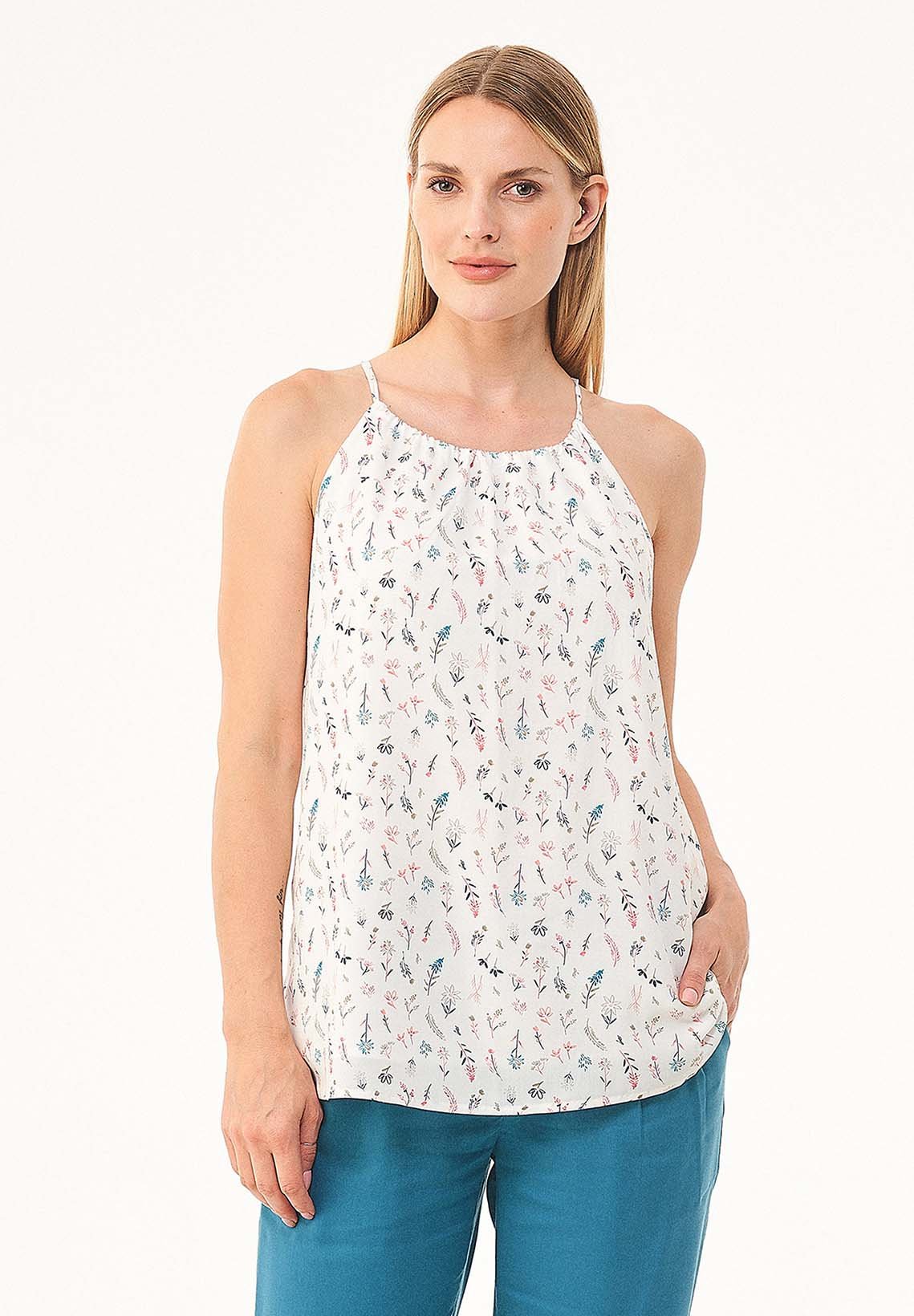 Spaghetti Strap Top Flower Print