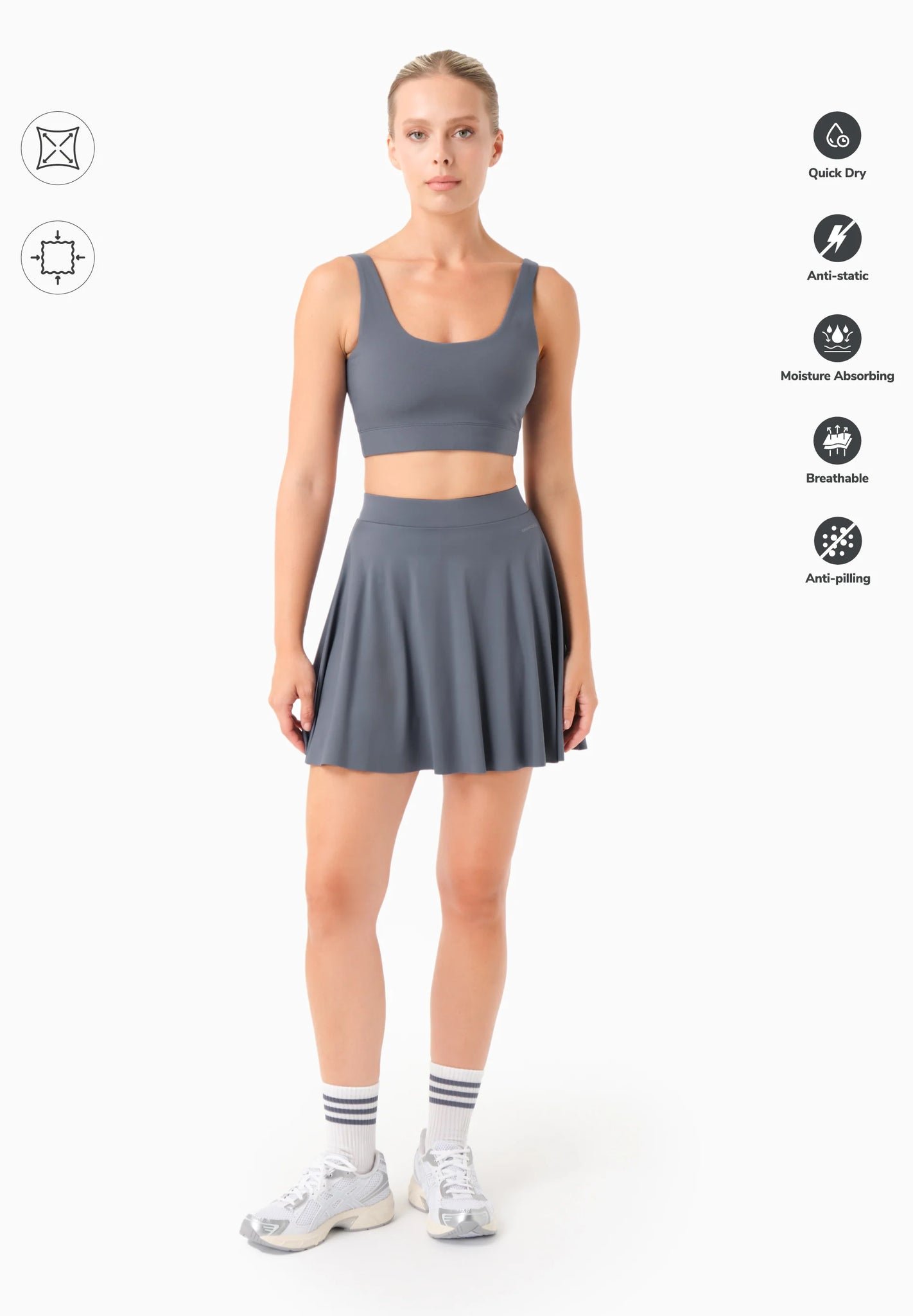 Summer Sport Skirt Soft Indigo Blue