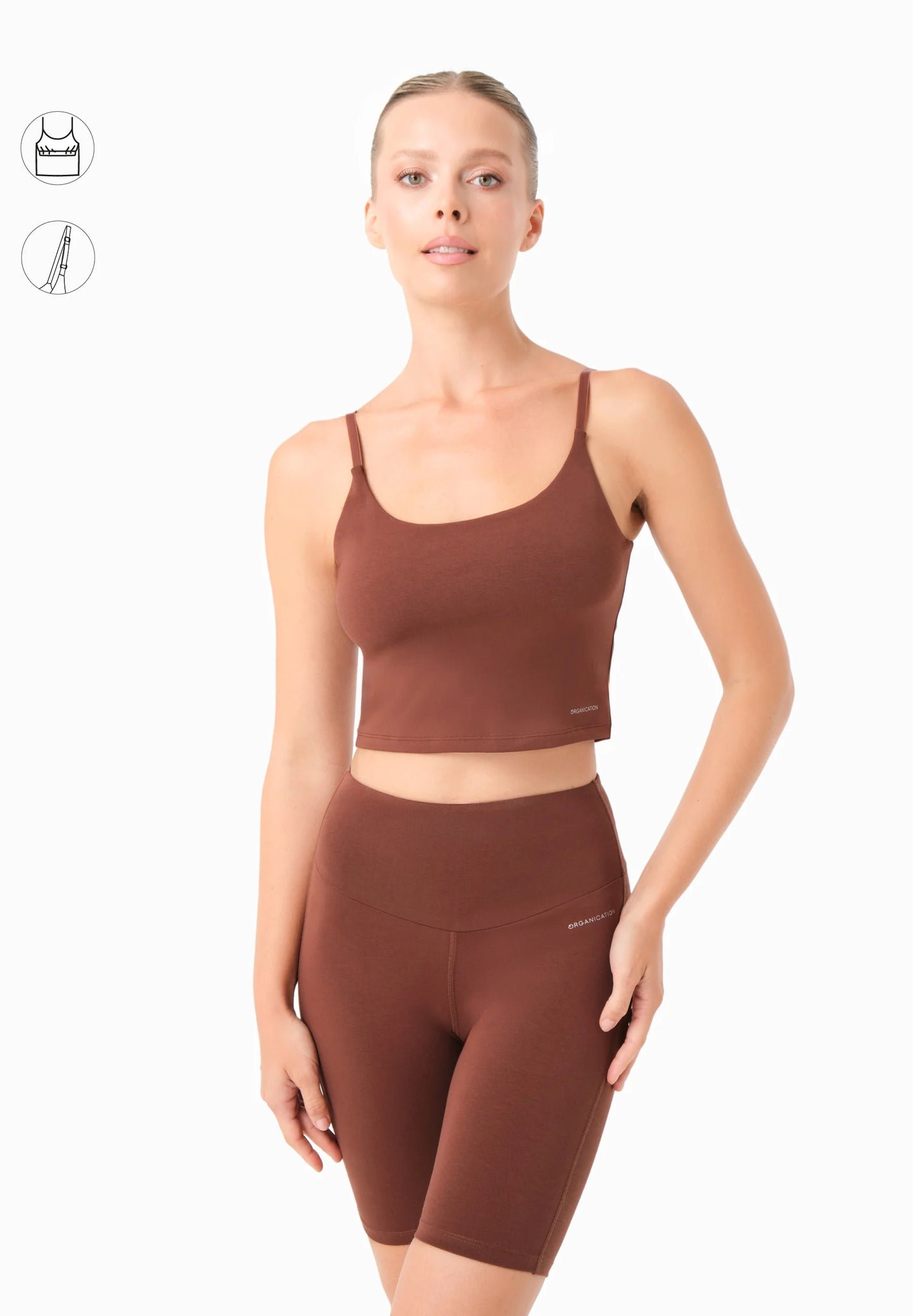 Tarra Crop Top Coffee Brown
