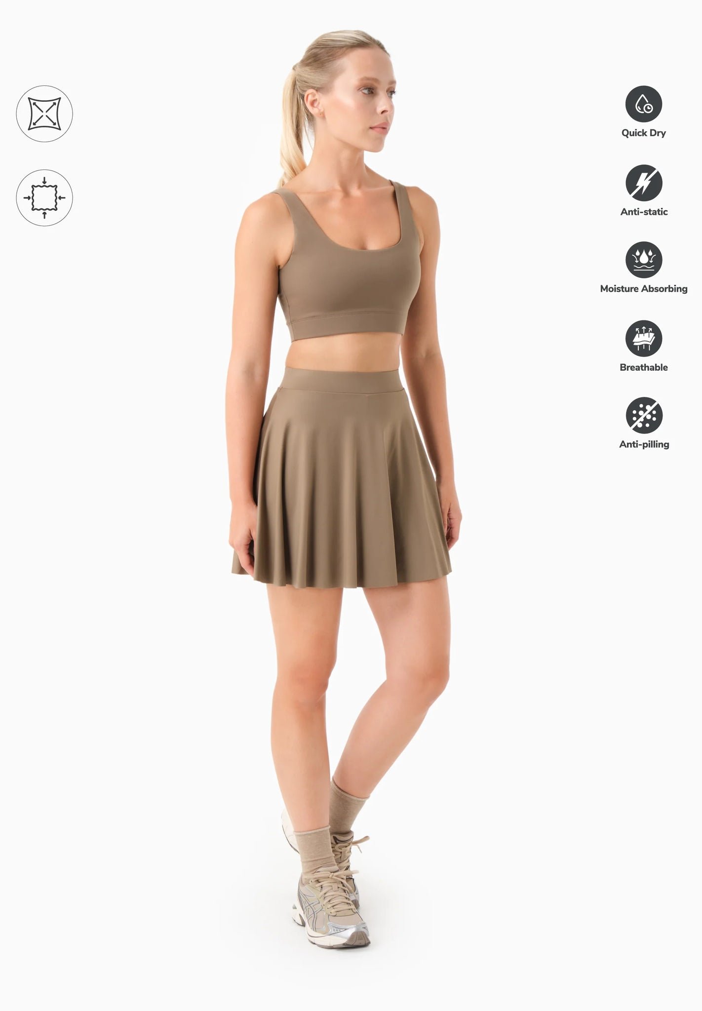 Summer Sport Skirt Gravel Grey