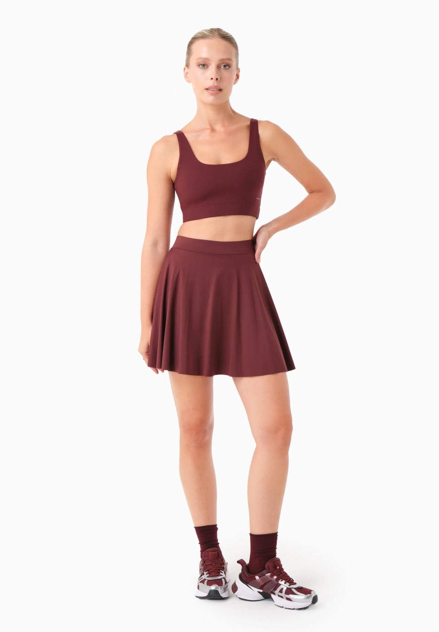 Summer Sport Skirt Bordeaux Red