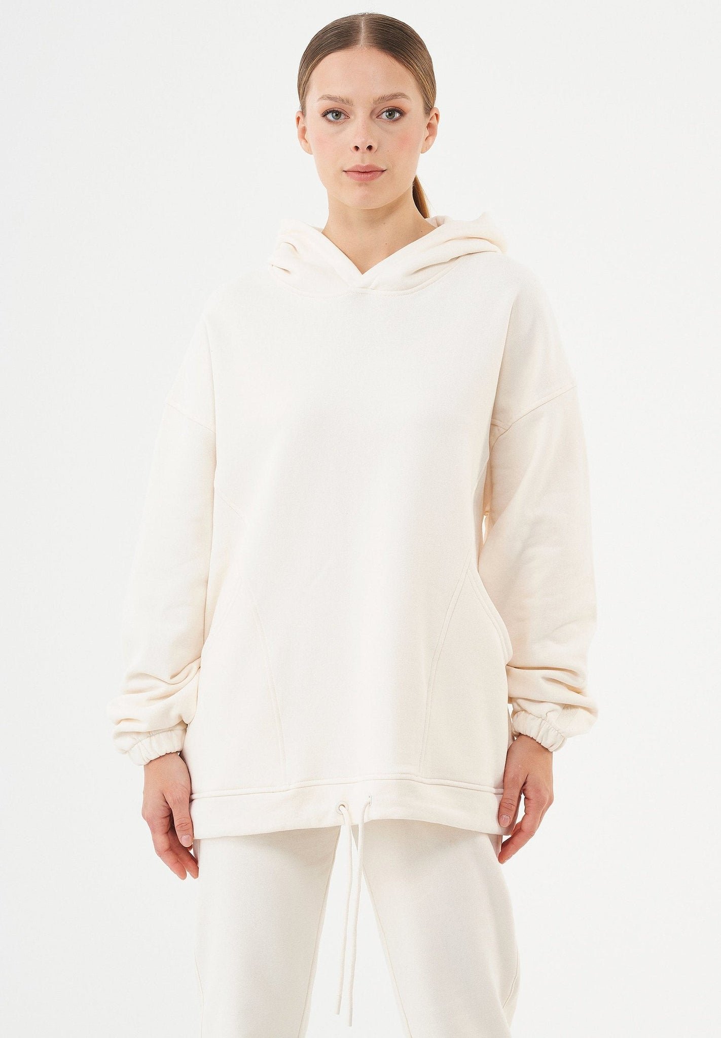 Hande Soft Touch Oversize Organic Cotton Hoodie Off White