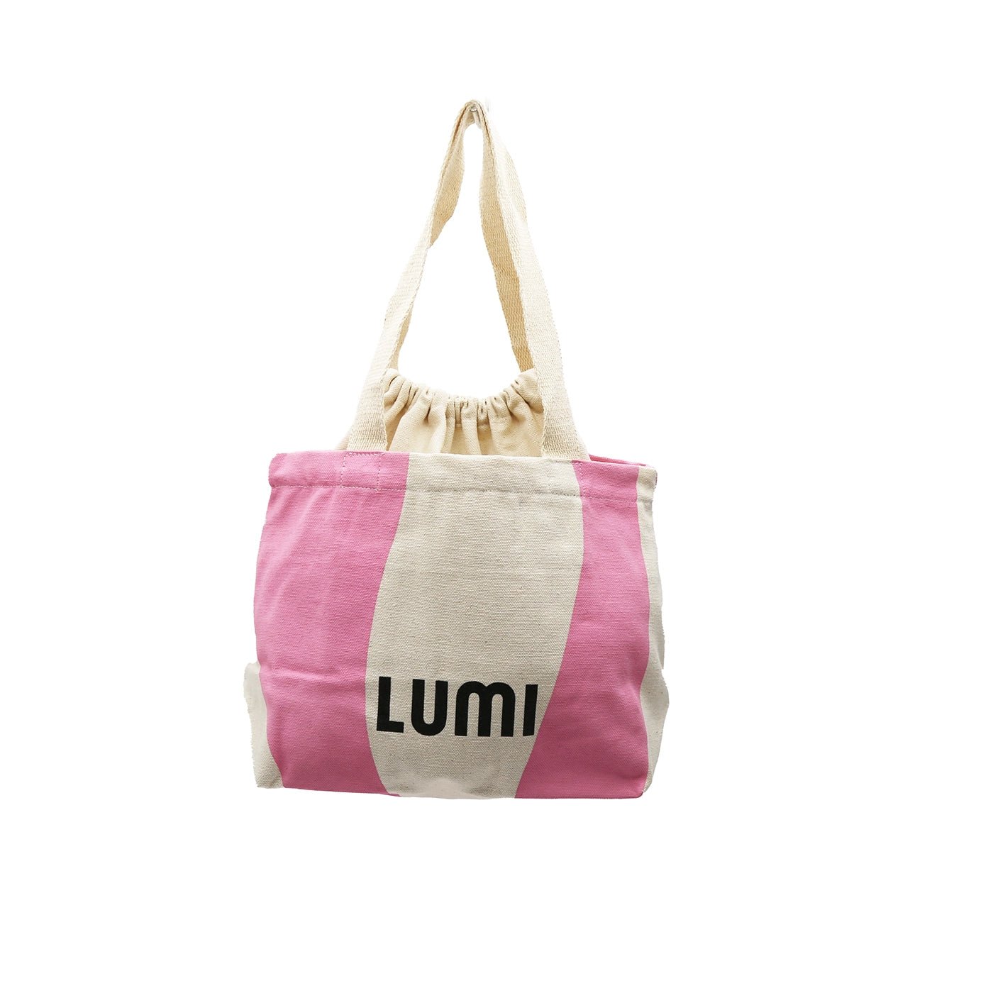 Canvas Drawstring Tote Small Pink