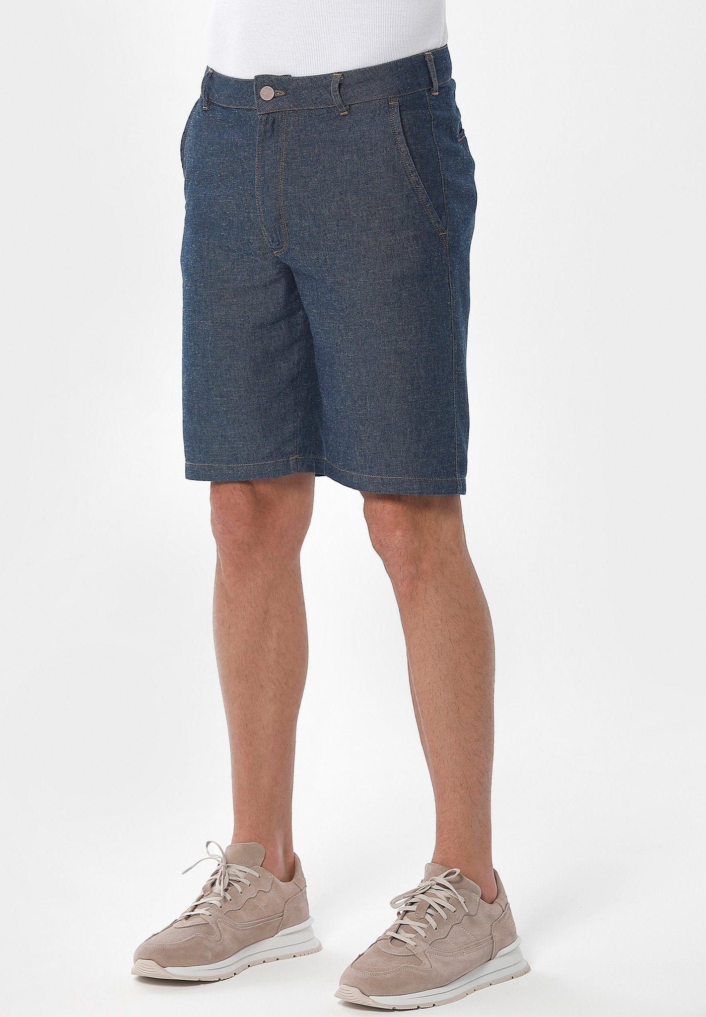 Men's Hemp Blend Denim Shorts Save Blue