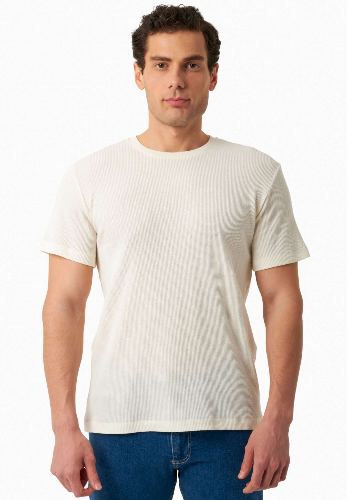 Men's Organic Cotton Waffle T-Shirt Natural