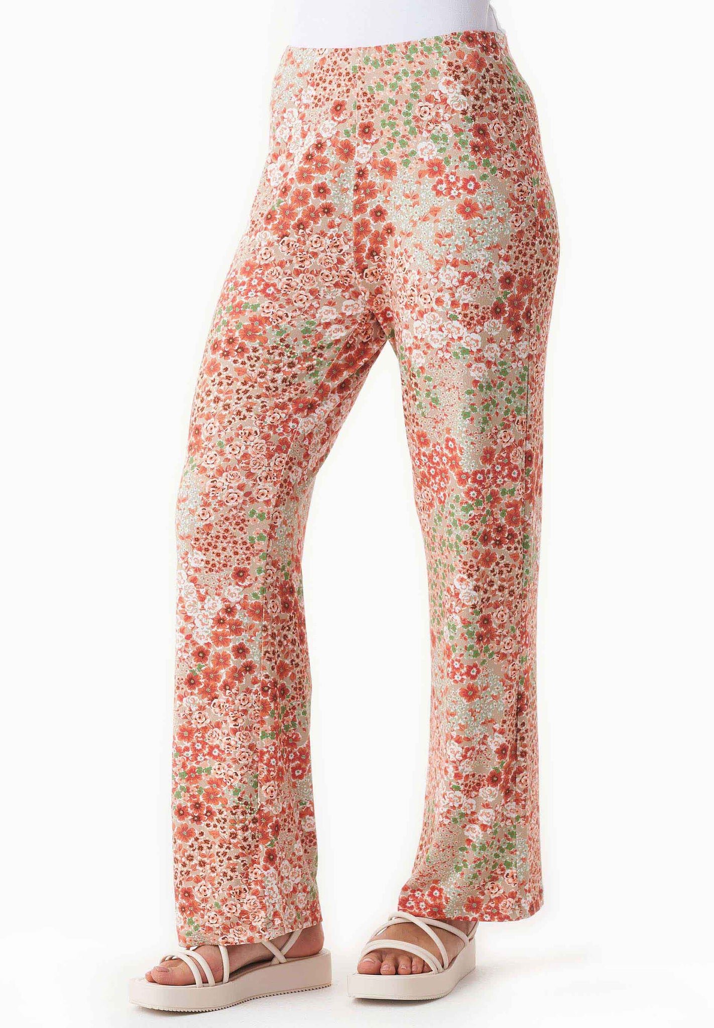 Floral Pattern Jersey Pants Bloom Baby