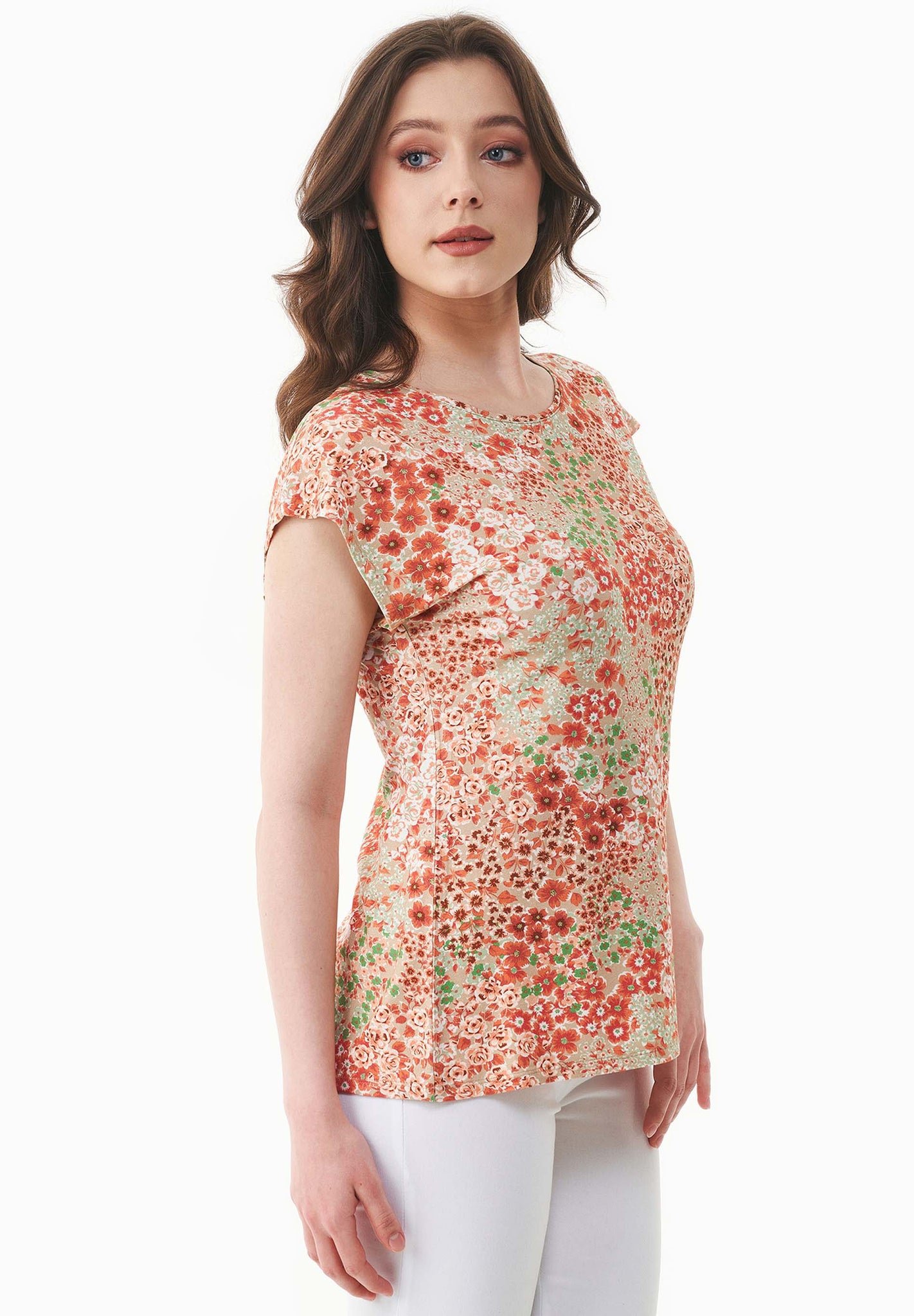 Floral Pattern Jersey T-Shirt Bloom Baby