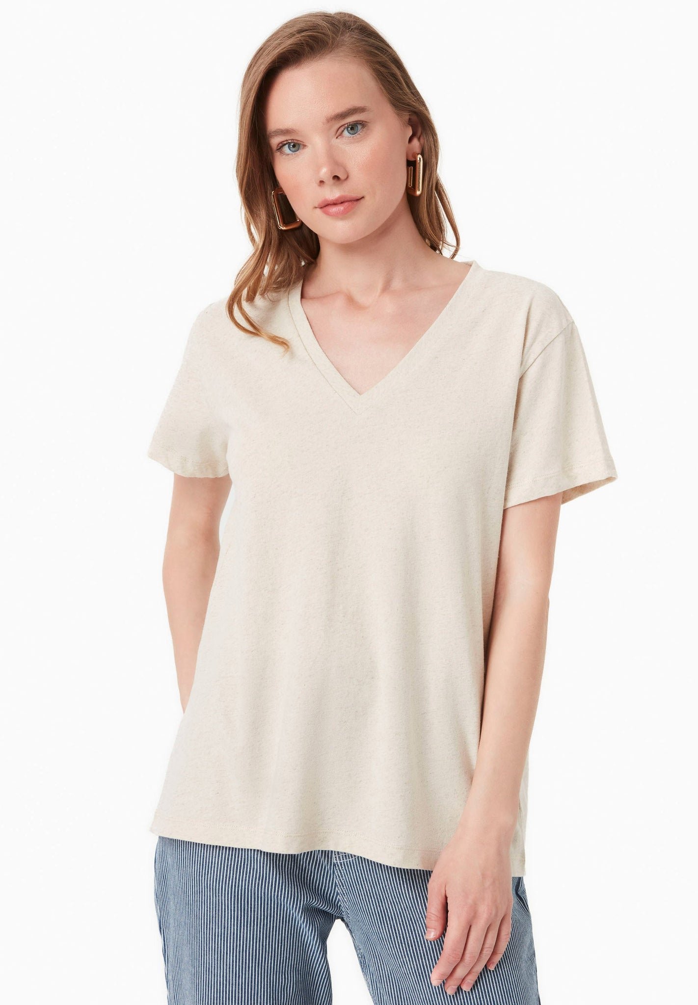 V-Neck T-Shirt Natural White