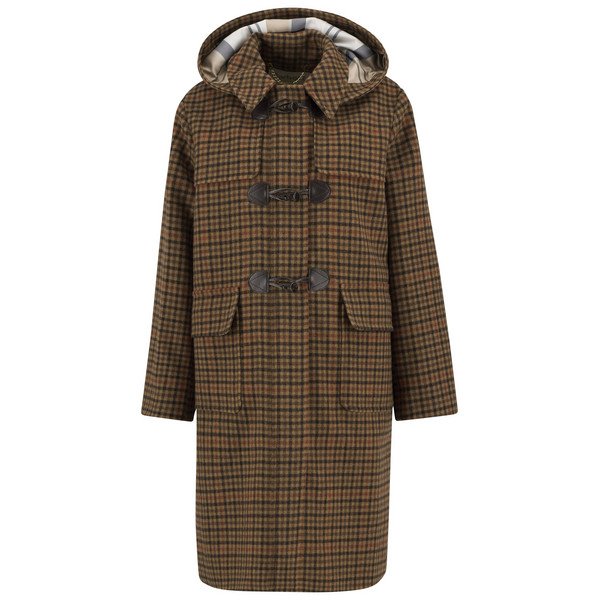 MELODY CHECK WOOL DUFFLE COAT