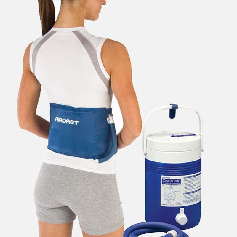 Aircast Cryo/Cuff kylmäkompressiolaite paineilmapumpulla + selkä/lonkka/kylkimansetilla