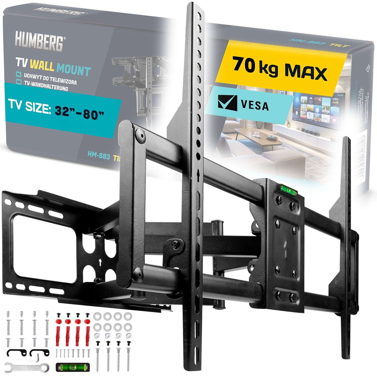 Humberg TV-taso 70 kg 32-80 tuumaisille