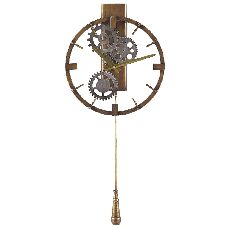 Seinäkello MARCOTE 30 cm metalli Kulta