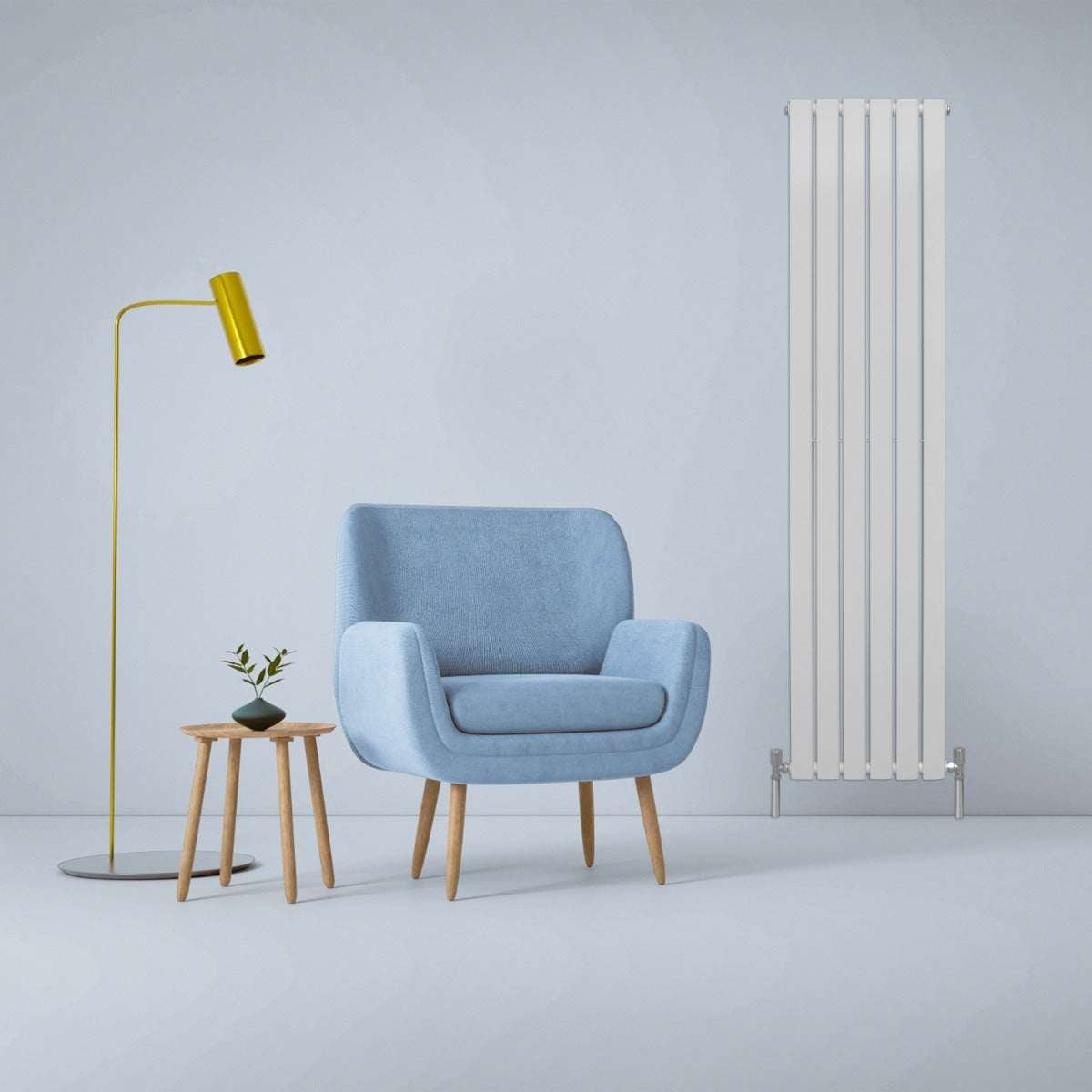 Design-litteät patterit, kiiltävän valkoiset, 1800 mm x 420 mm