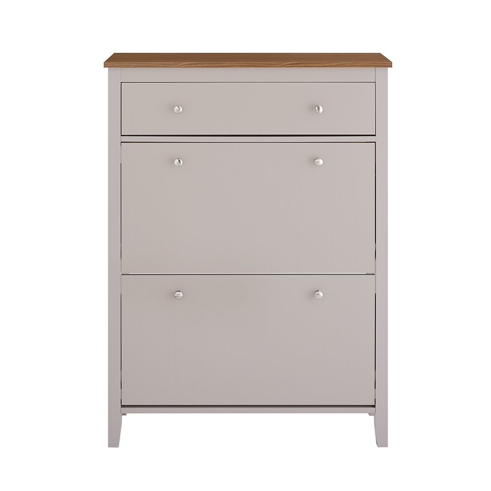 SoBuy Kenkäkaappi 2 taittuvaa ovea vaaleanruskea puu 78x24x108 cm FSR89-KA