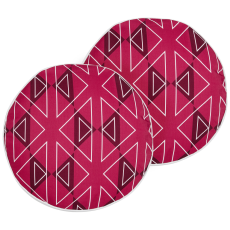 Ulkotyynysetti 2 kpl MEZZANO Geometrinen kuvio 40 x 40 cm Vaaleanpunainen