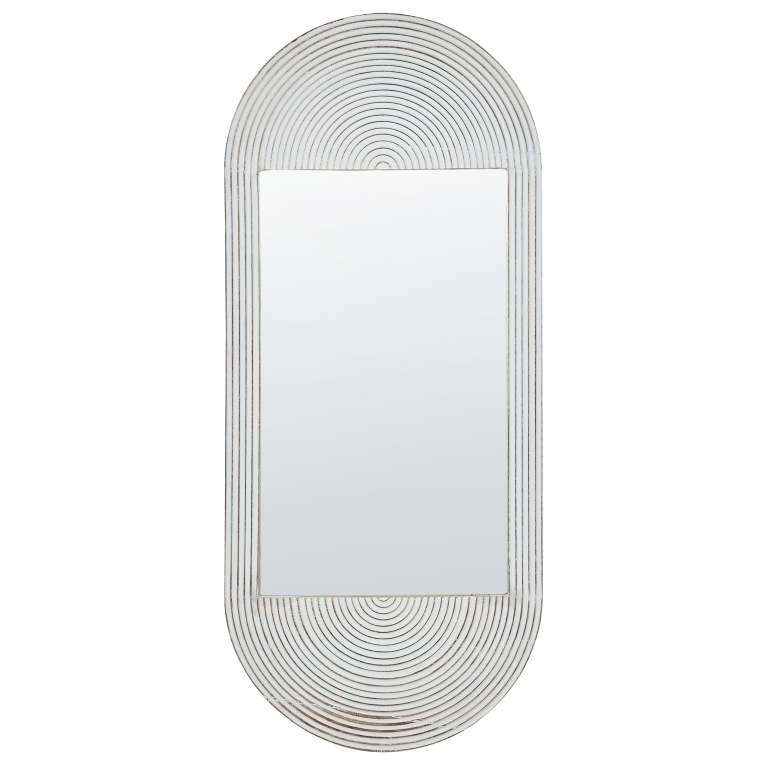 Seinäpeili BRIANT 56 cm 130 cm mangopuu Valkoinen