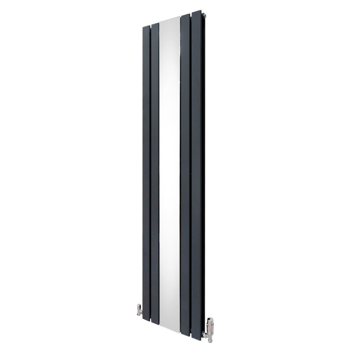 Litteä peilipatteri ja venttiilit - 1800 mm x 425 mm - antrasiitinharmaa