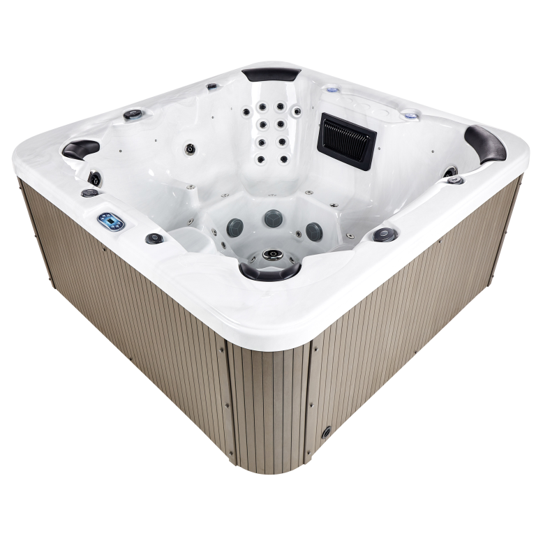 Ulkoporeallas LED-valolla VILLARRICA Valkoinen