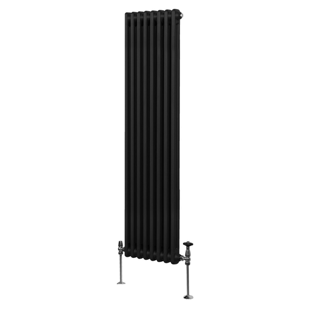Perinteinen 2-pylväinen patteri - 1800 x 382 mm - musta