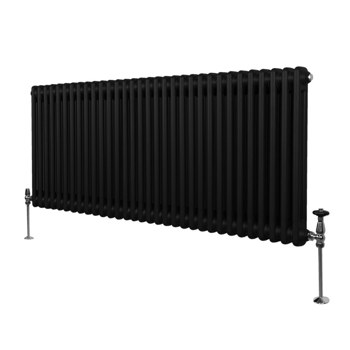Perinteinen 2-pylväinen patteri - 600 x 1462 mm - musta
