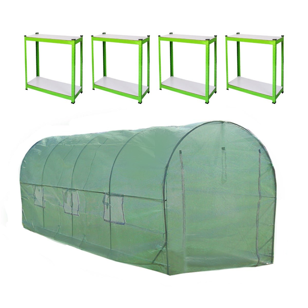 Tunneli 25 mm 6 m x 3 m telineillä