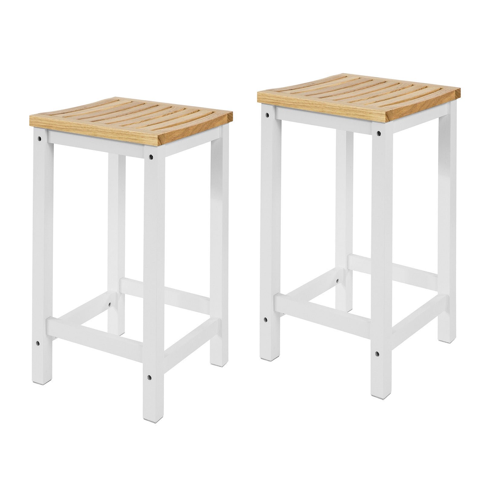 SoBuy taittuvat puutuolit valkoiset 61 cm, 100 kg FST29-WNX2