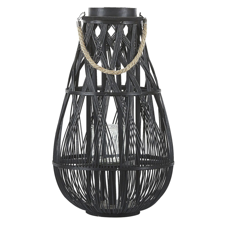 Lyhty TONGA bambu 56 cm Musta