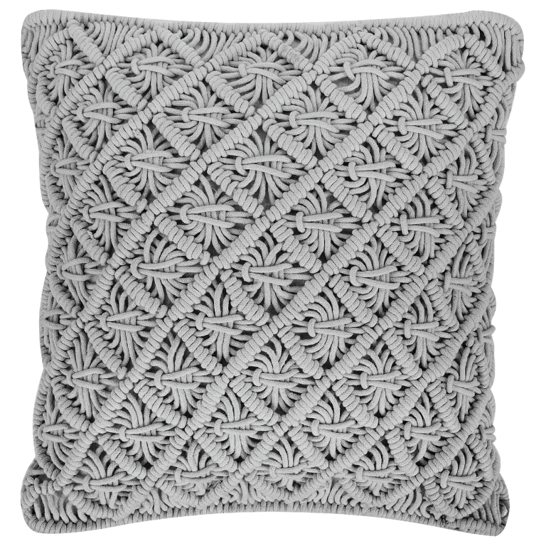 Koristetyyny KIZKALESI puuvilla 45 x 40 cm Harmaa Geometrinen kuvio
